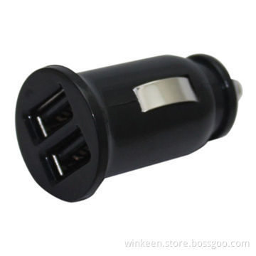 FCC and CE-approved in-car charger with 10W dual USB outlets, made in an ISO 9001:2008 factory